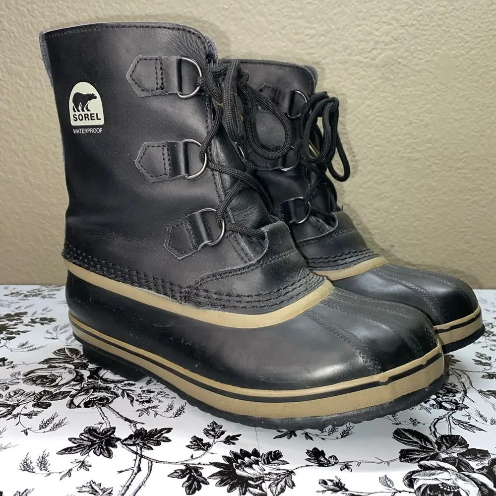 * SOREL Size 6 MEN Brown Outdoor Waterproof Boots without boot liner